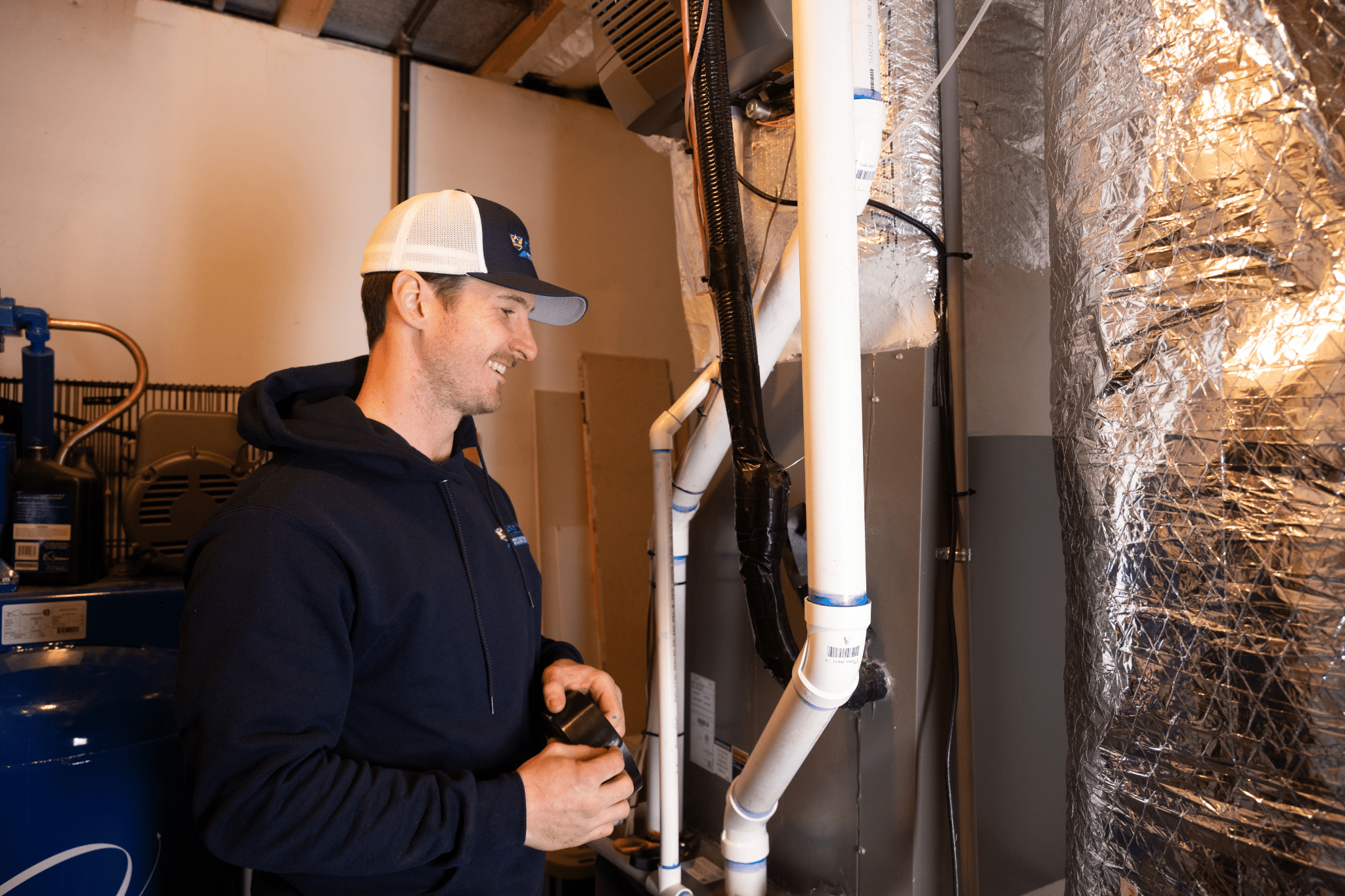 Premier Indoor Comfort NC service tech heater repair